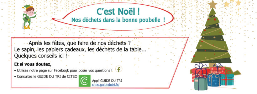 Après les fêtes, on met les déchets dans la bonne poubelle !