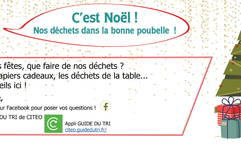 Après les fêtes, on met les déchets dans la bonne poubelle !